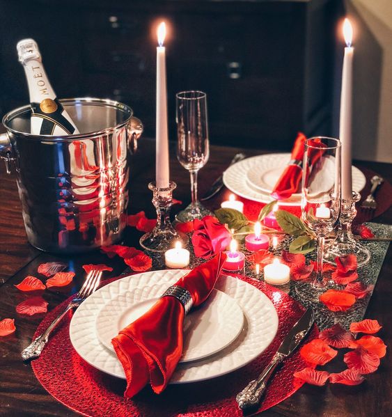 Table romantique saint valentin 